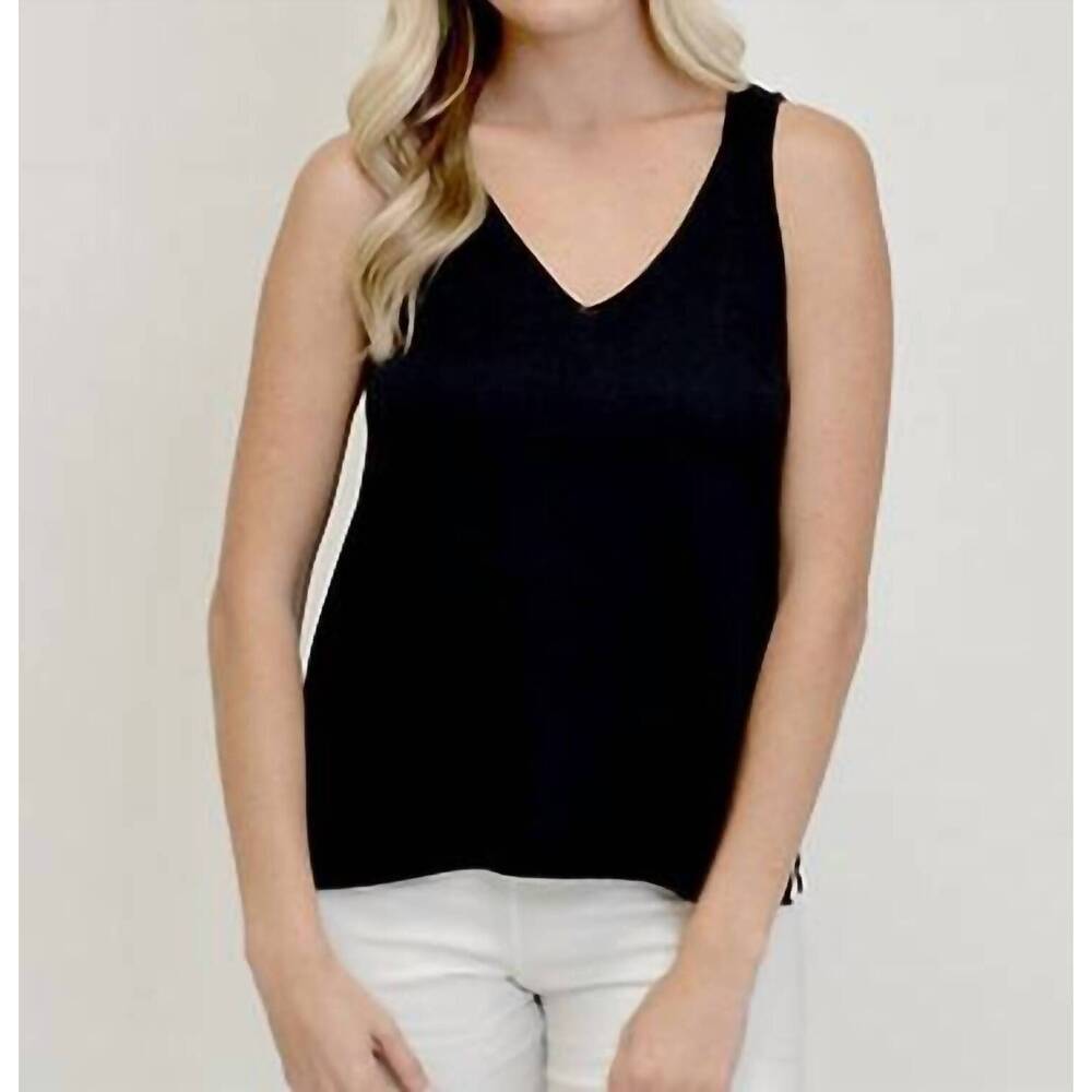 NEW ILINEN ilinen classic cotton tank top in black